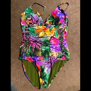 Floral bathing suit
